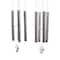 Set of 2 White Aluminum Coastal Wind Chimes, 4" x 30" Each